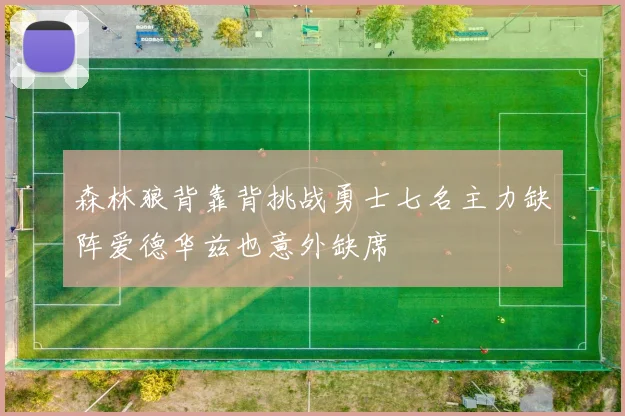 森林狼背靠背挑战勇士七名主力缺阵爱德华兹也意外缺席