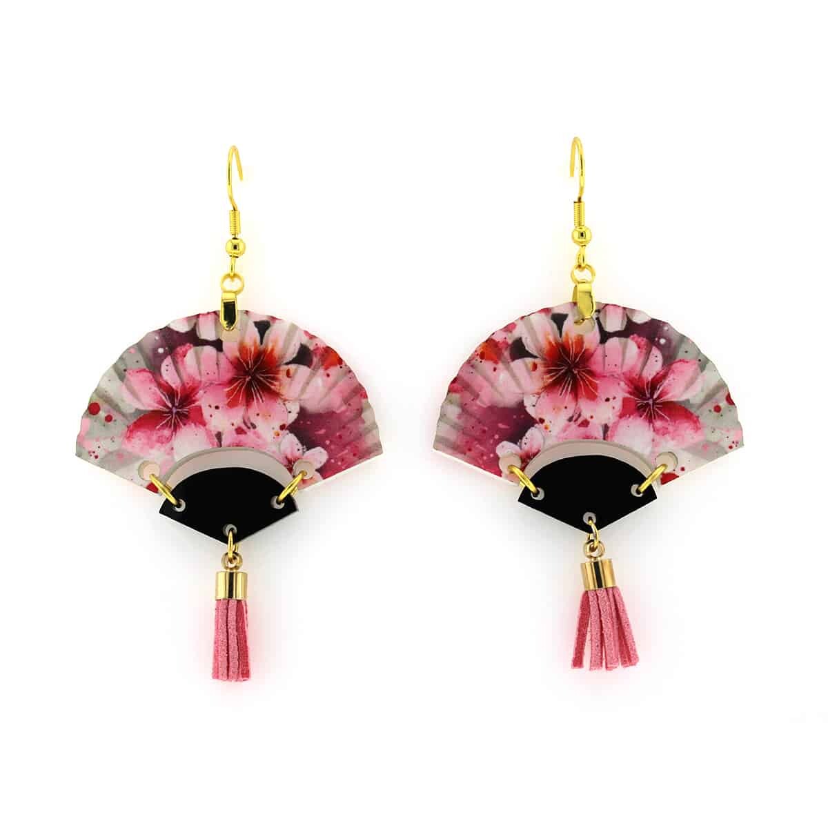 Sublime Cherry Blossom Tassel Earrings